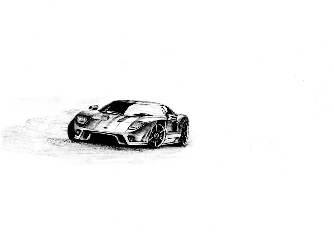 Ford Gt R Drawing Ford GT by Rodion95 on DeviantArt