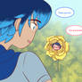 Fairy Misunderstood-Luka lost Marinette in flowers