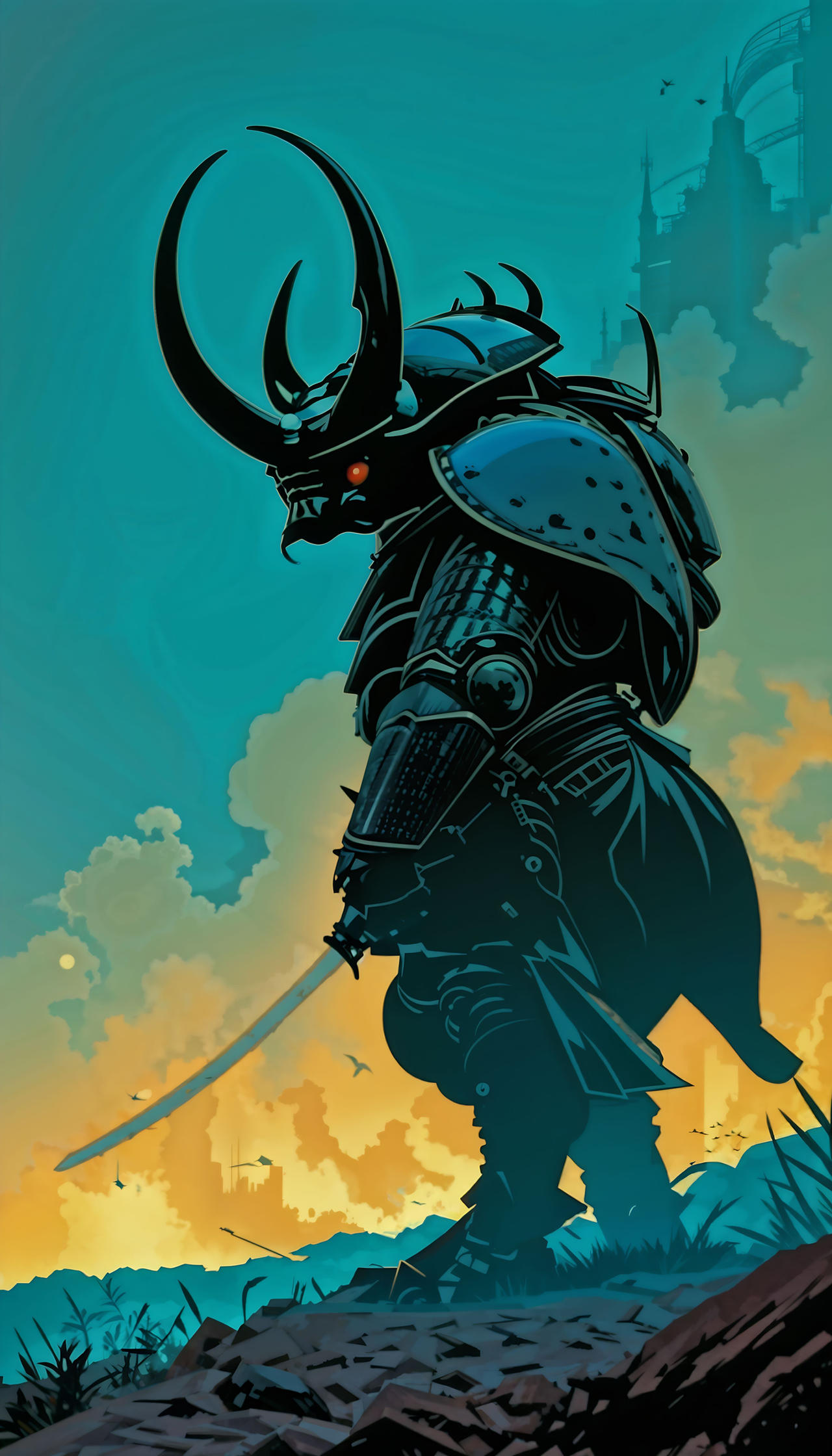 Samurai Jack Riding Insect Insectoid Samurai Series~ Rhinoceros beetle by Buzatron on DeviantArt