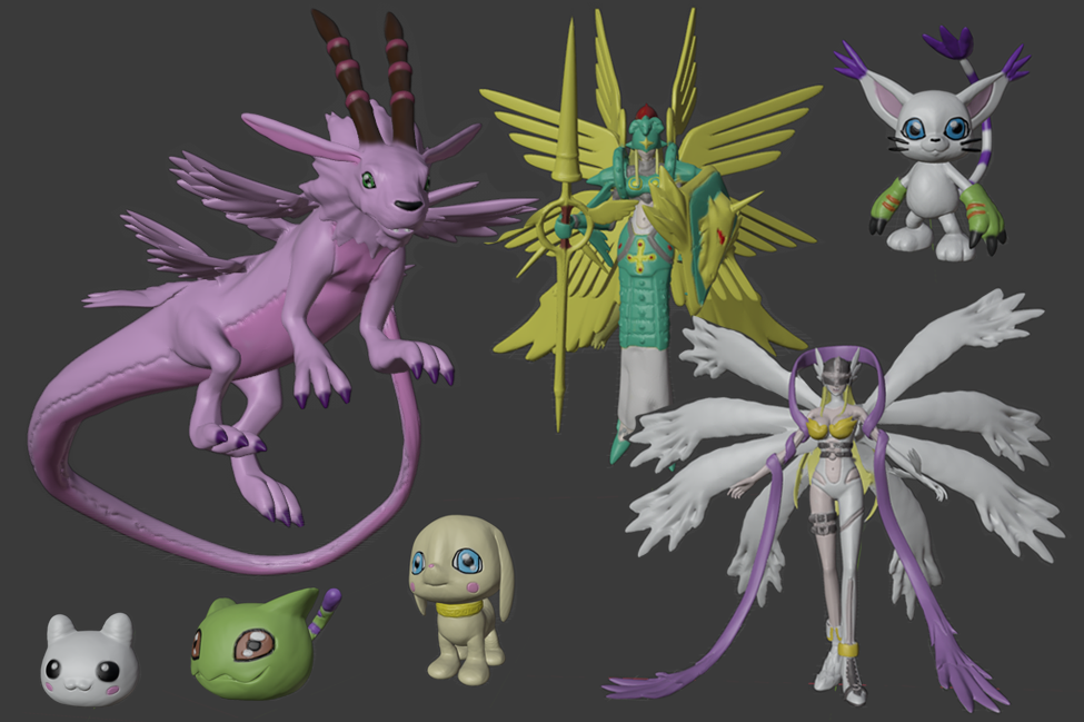 Gatomon Digivolution 3d models by wolengel on DeviantArt