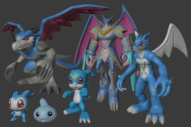 Veemon Digivolution 3d models