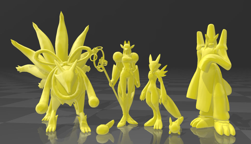 Renamon Digivolution 3d Models By Wolengel On DeviantArt