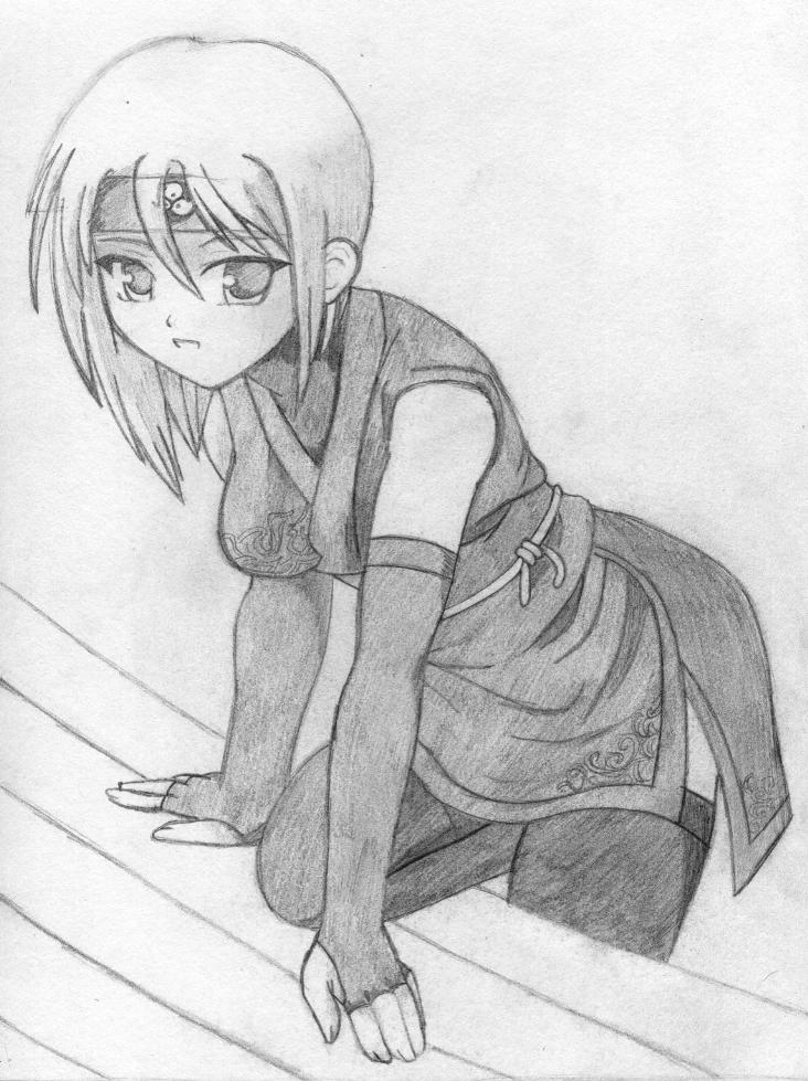 sketch of anime girl