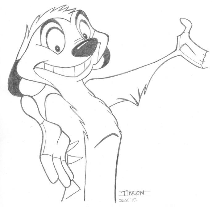 Timon pencil by kirto on DeviantArt