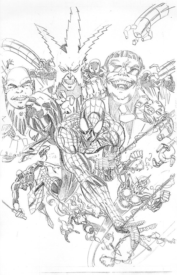 Erik Larsen Spider Man pencils by Larsen