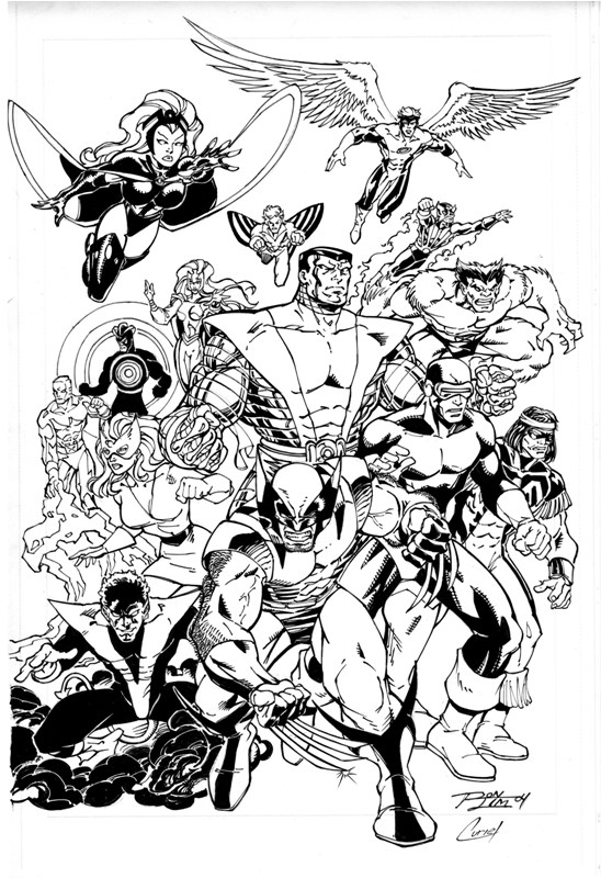 classic x-men pencils by Ron Lim, inks by Curiel