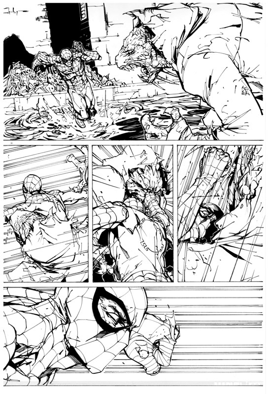 Spidey pencils by Camuncoli, inks by Curiel