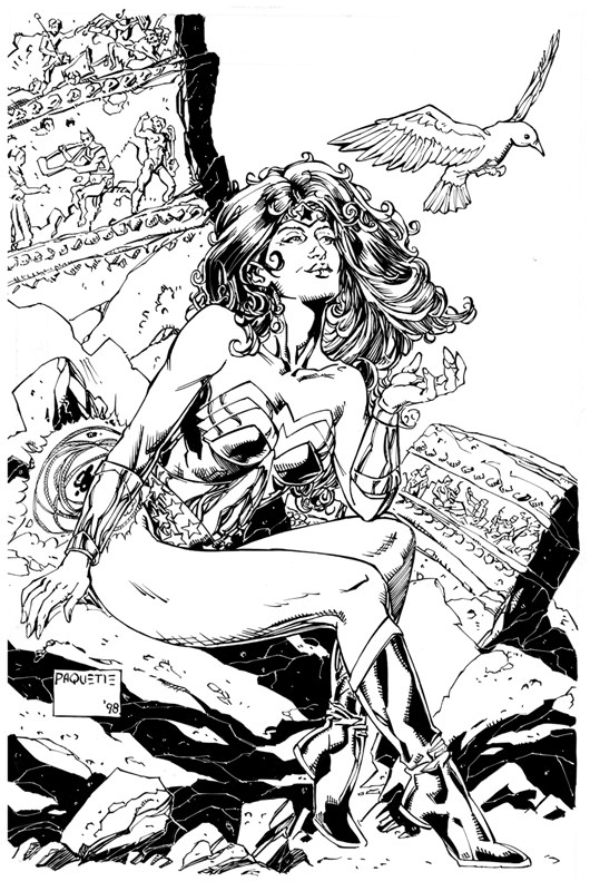 Wonder Woman pencils by Paquette, inks by Curiel