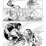 Rogue Vs Iron Man By Sadoval inks by Curiel