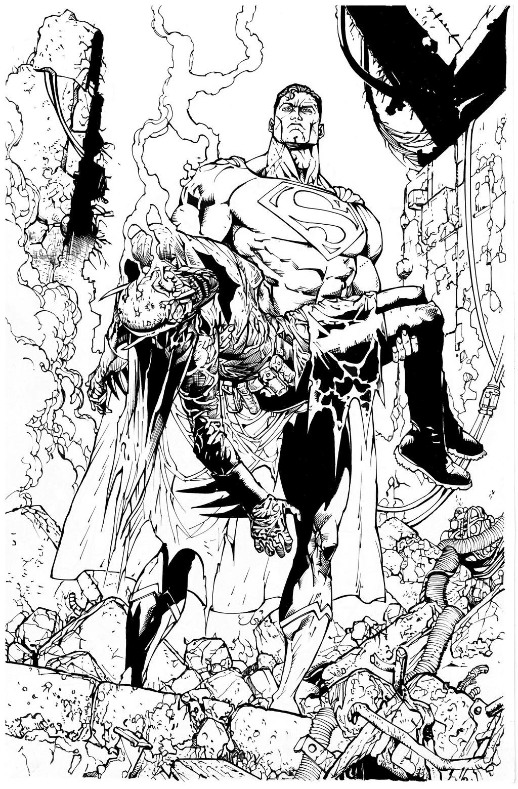 Superman/Batman pencils by Mankhe, inks by Curiel