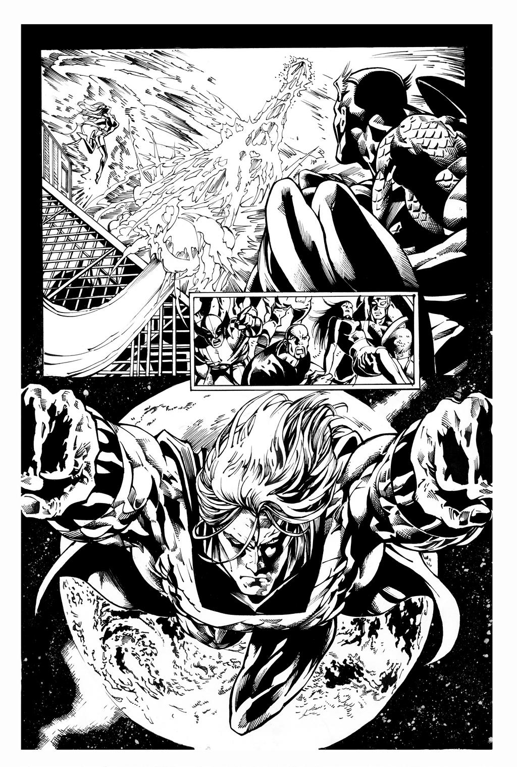 Avengers By Deodato inks by Curiel