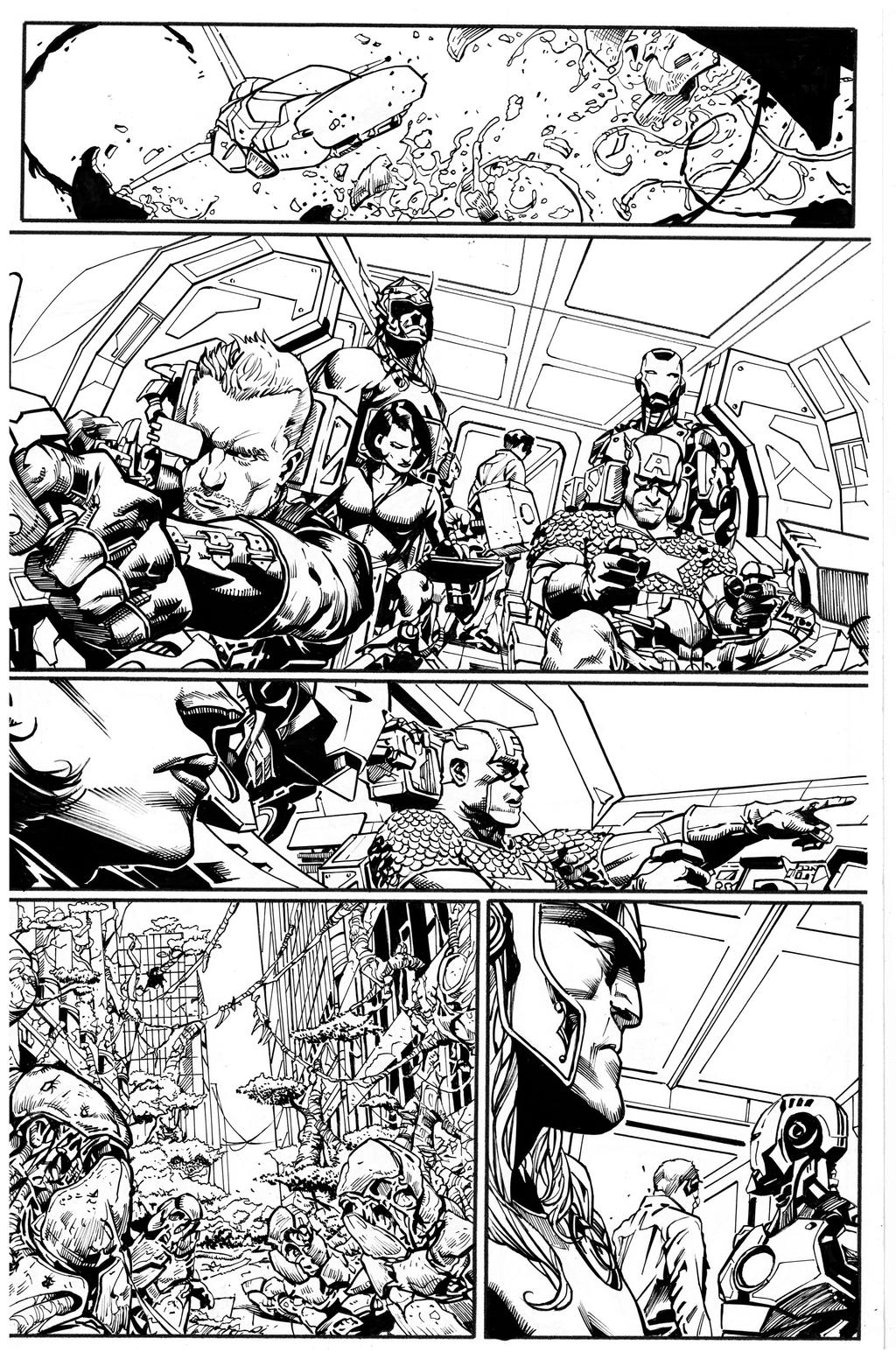 Avengers by Opena Inks by Curiel