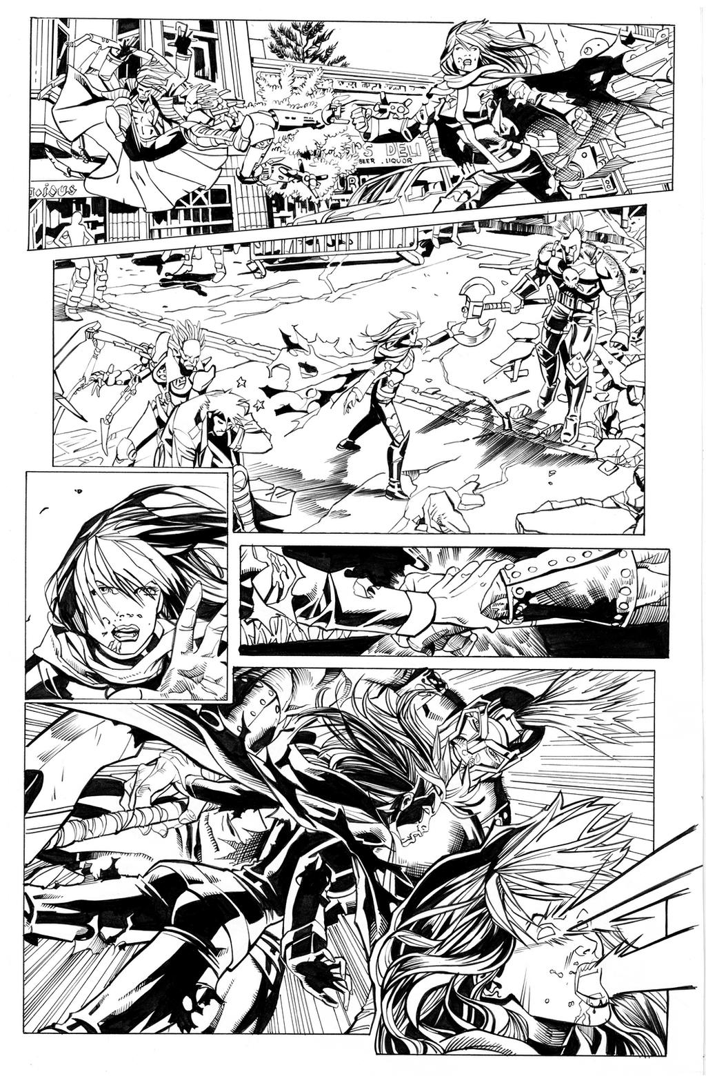 X-Men by Weaver, inks by Curiel