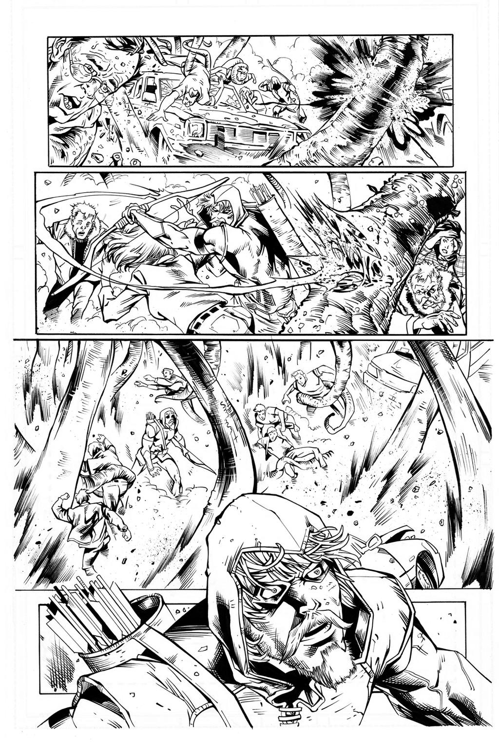 Green Arrow By Diogenes inks by Curiel