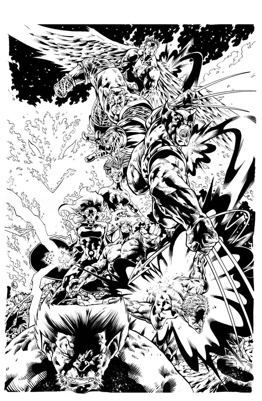 X-men By Philip Tan inks By Curiel
