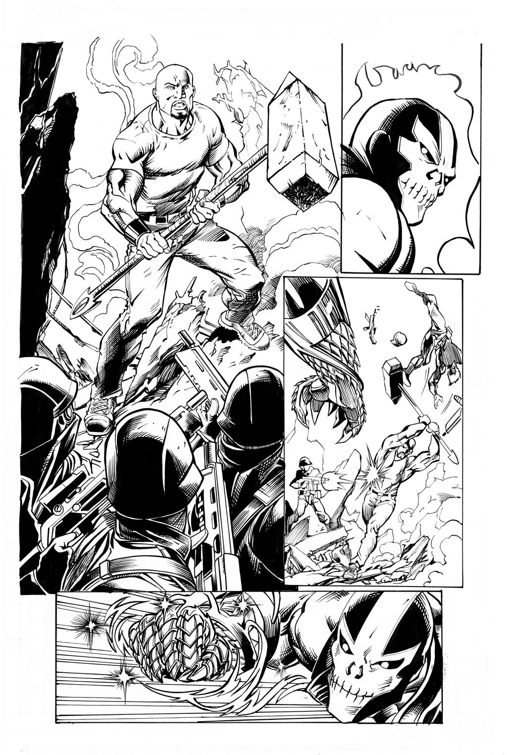 Luke Cage By Bagley inks by Curiel