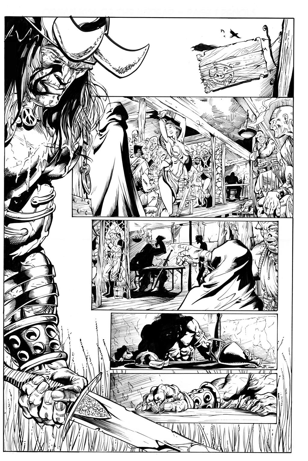 Conan By Bart Sears, inks by Curiel