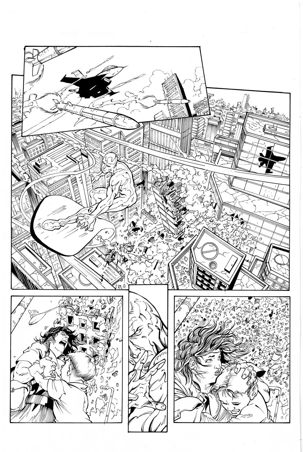 Silver Surfer by Guinaldo, inks Curiel