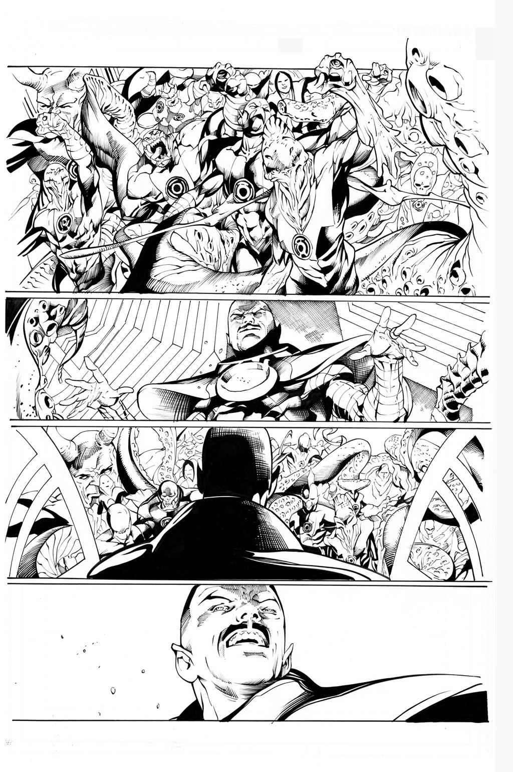 Sinestro by Rafa Sandoval, inks Curiel