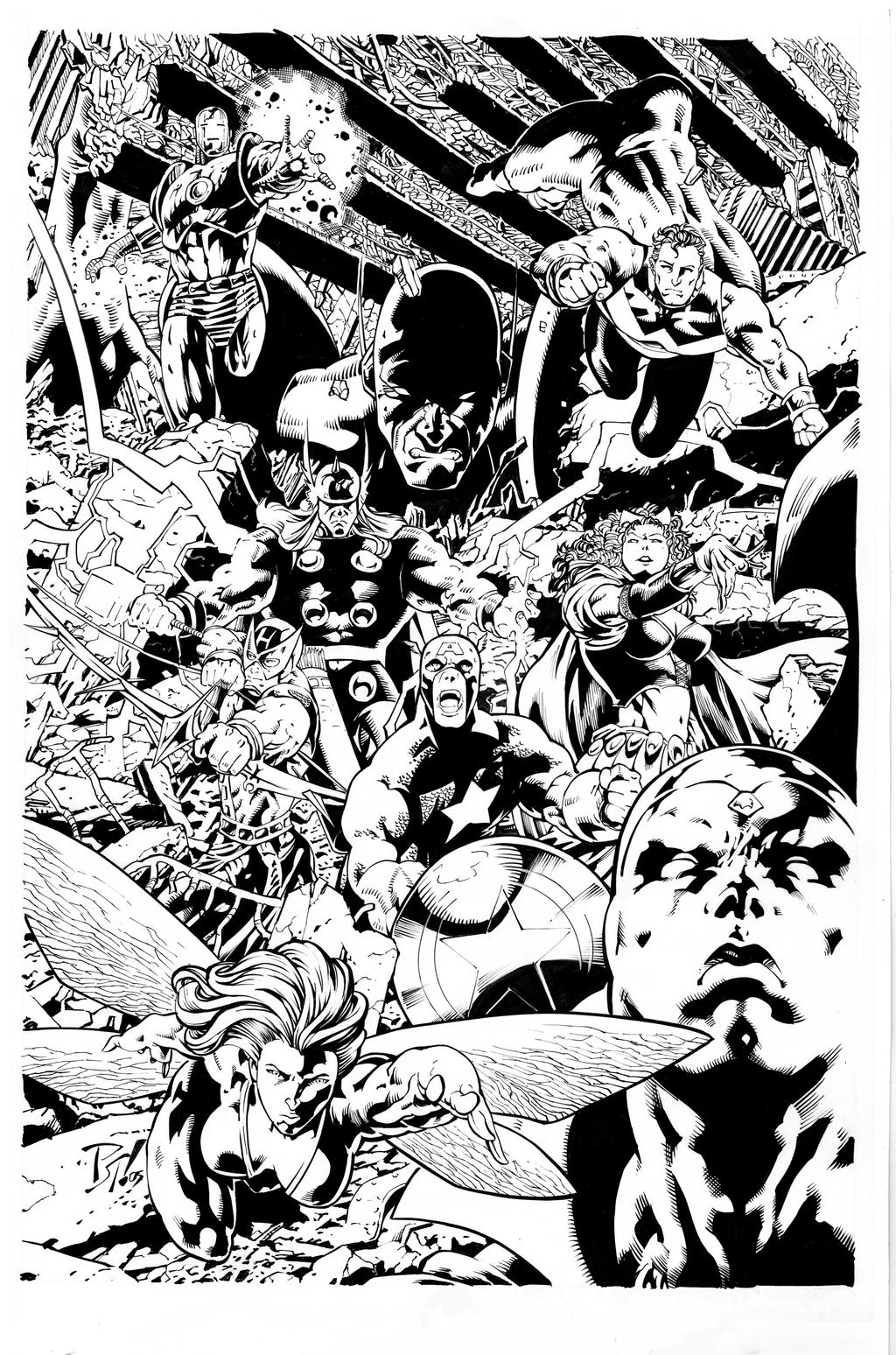 Avengers by Tan, inks by Curiel