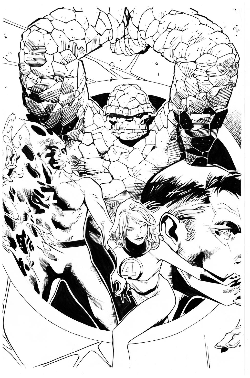 Fantastic four by Coipel inks Curiel