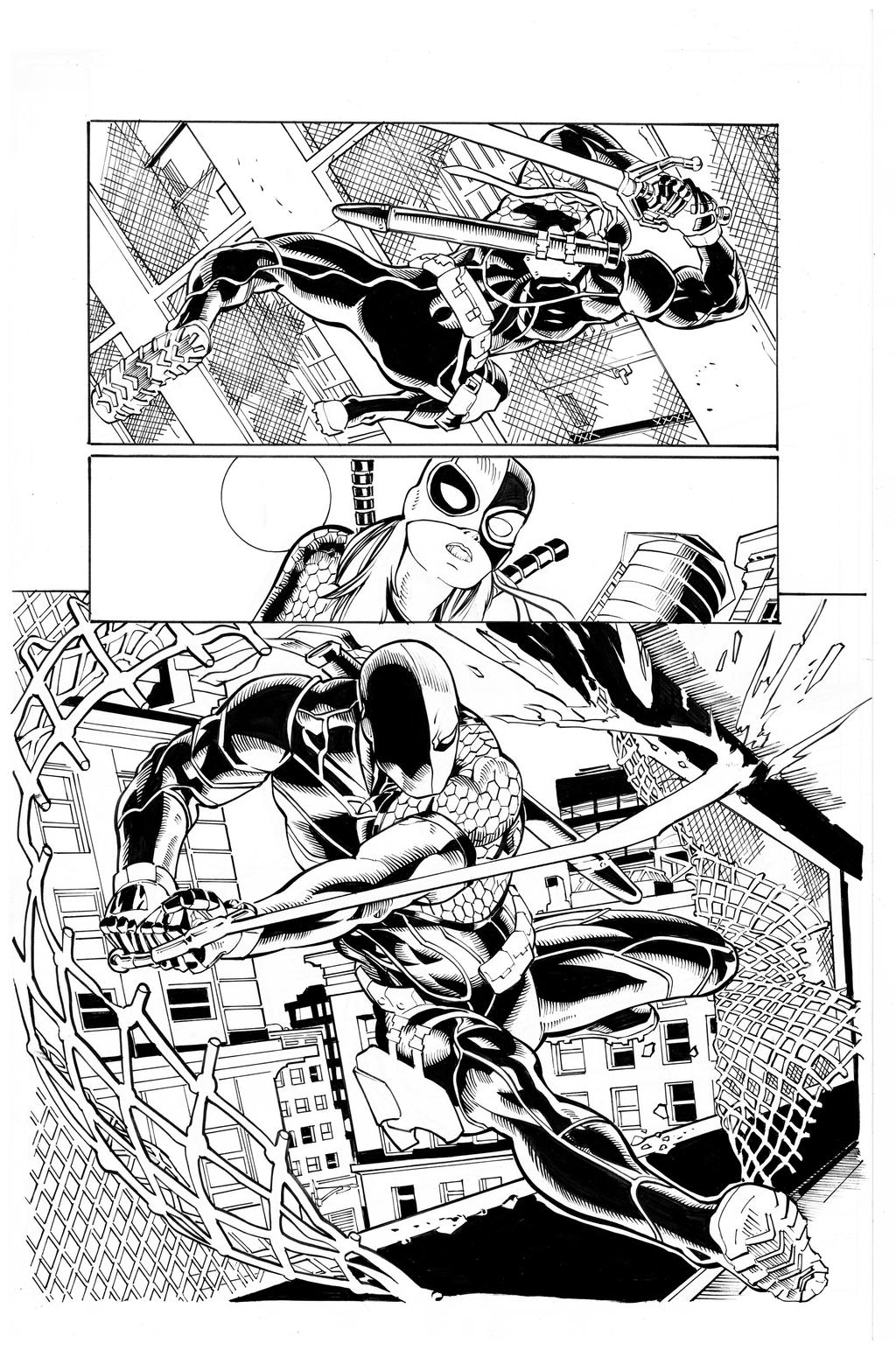 Deathstroke By Bennet inks Curiel