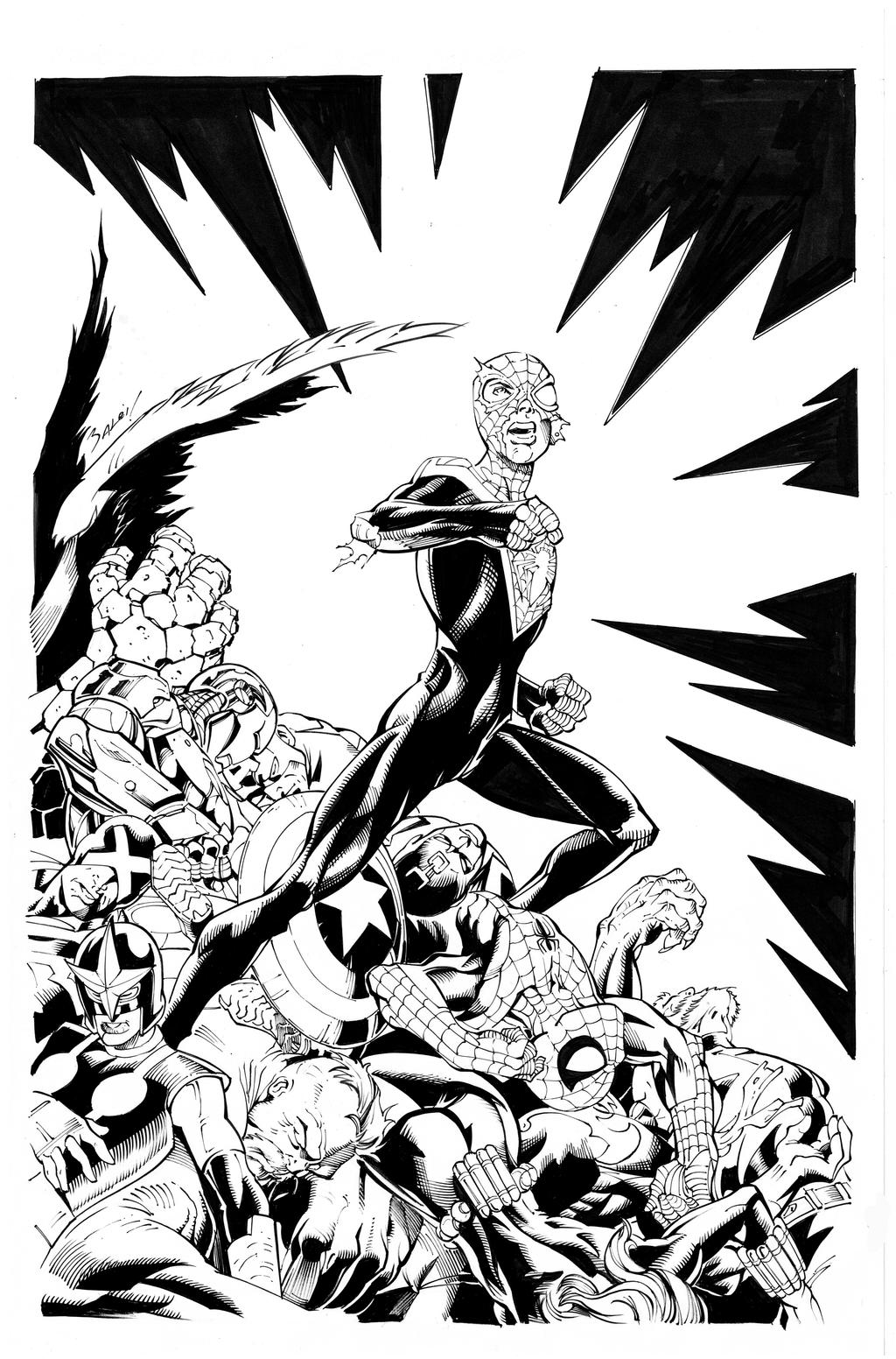 Spiderman By Bagley inks Curiel