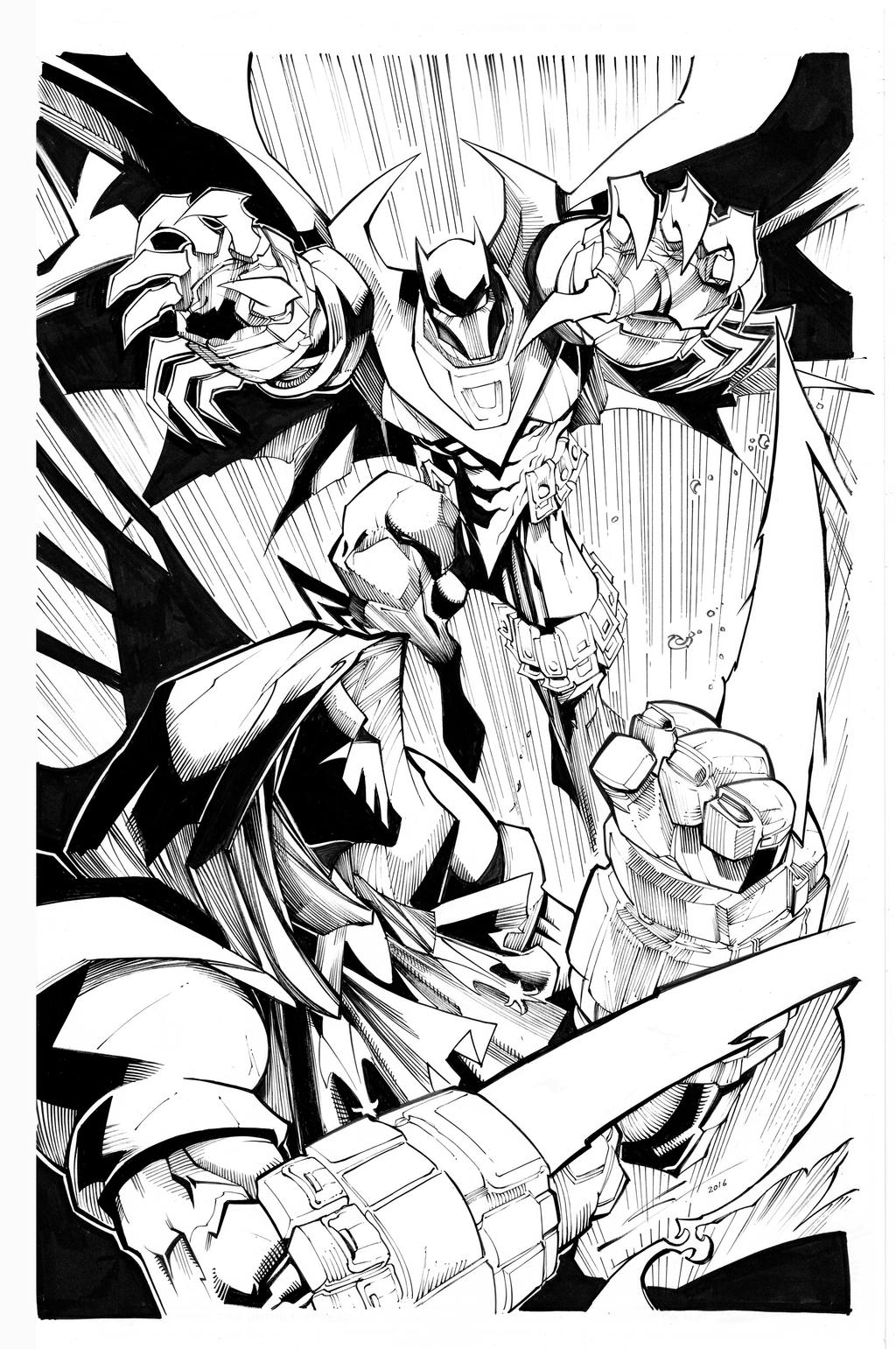 Azrael Vs Batman By Sandoval inks Curiel