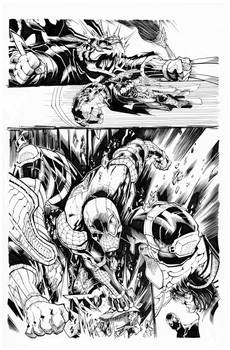 Savage Spiderman By Sandoval inks by Curiel