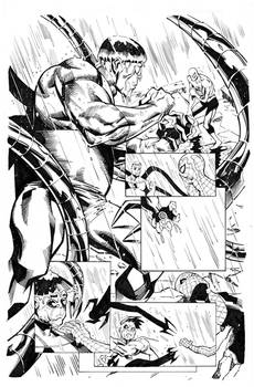 Spiderman By Diogenes Neves inks by Curiel