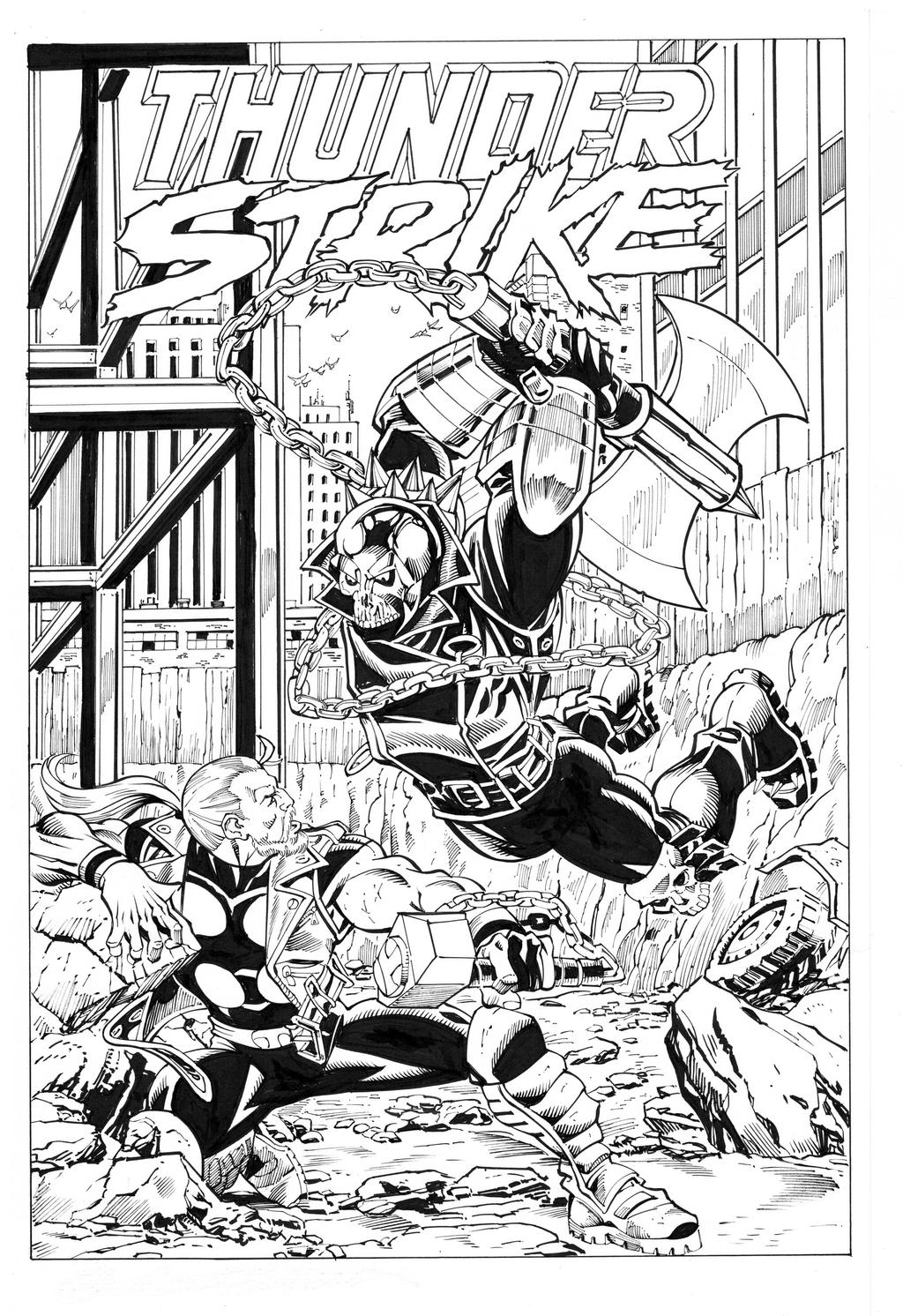Thunderstrike By Ron Frenz, inks by Curiel