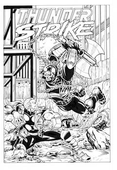 Thunderstrike By Ron Frenz, inks by Curiel
