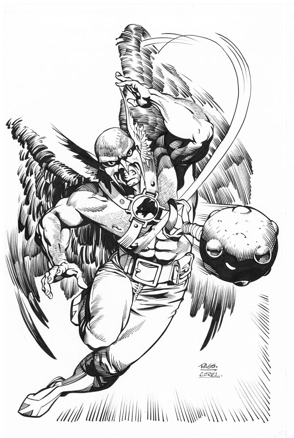 Hawkman By Rags Morales inks by Curiel