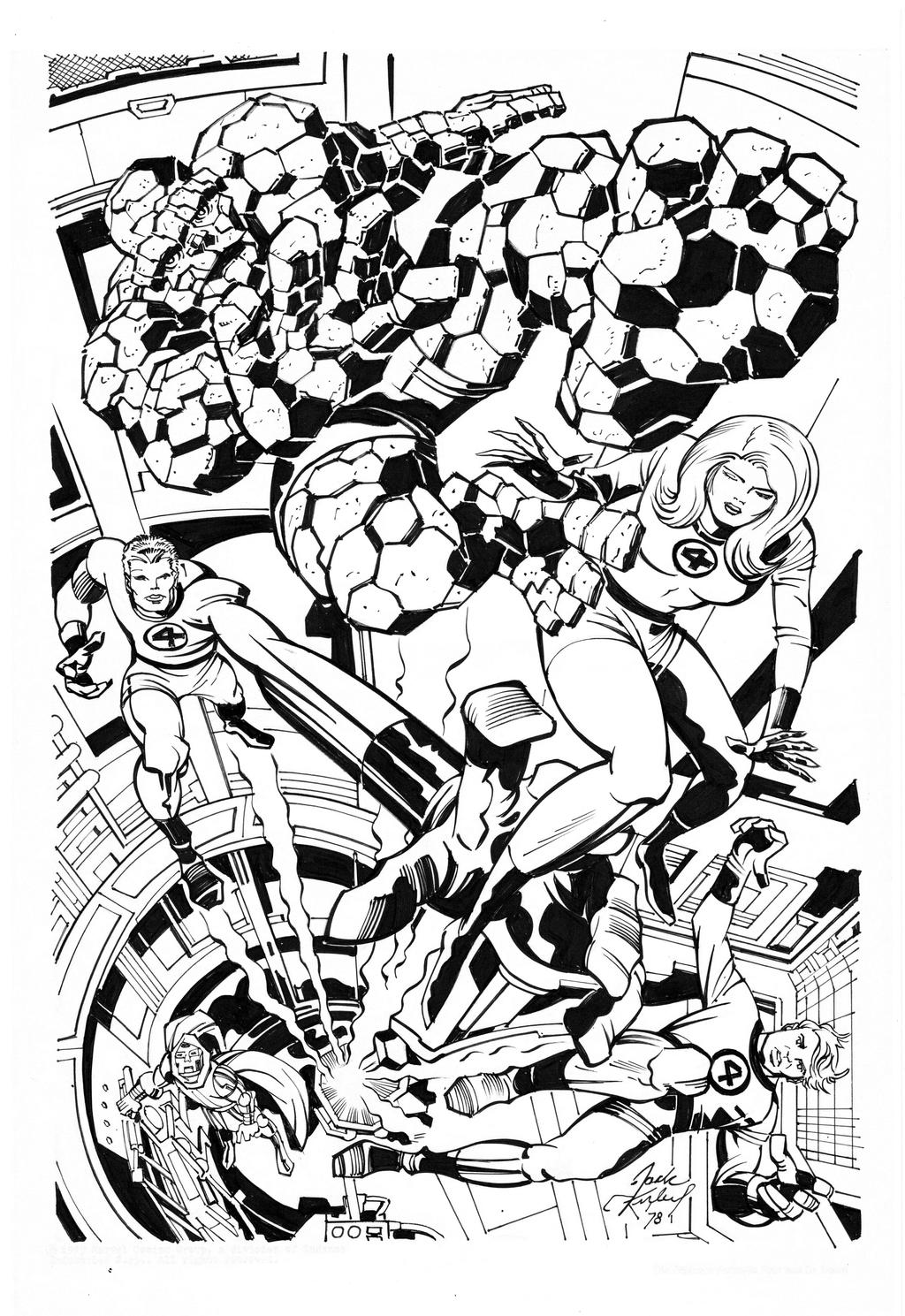 Fantastic Four By Jack Kirby inks by Curiel