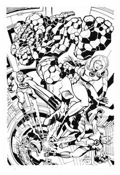 Fantastic Four By Jack Kirby inks by Curiel
