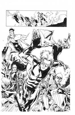 Young Avengers By Mahmud Asrar inks by Curiel