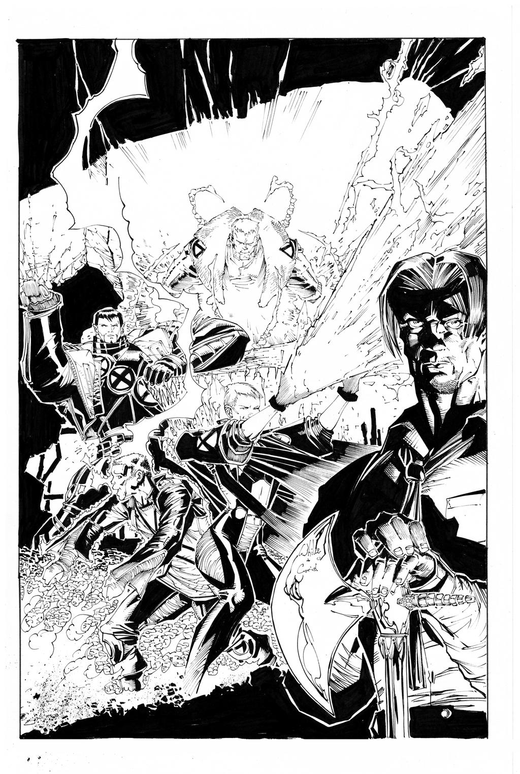X Force By Whilce Portaccio, inks by Curiel