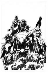 multiversity by Ivan Reis inks by Curiel