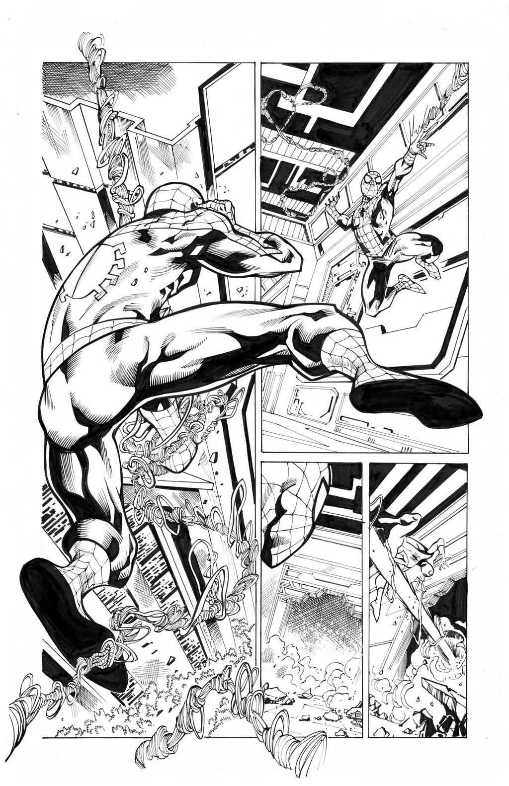 Spiderman By Sergio Davila inks by Curiel