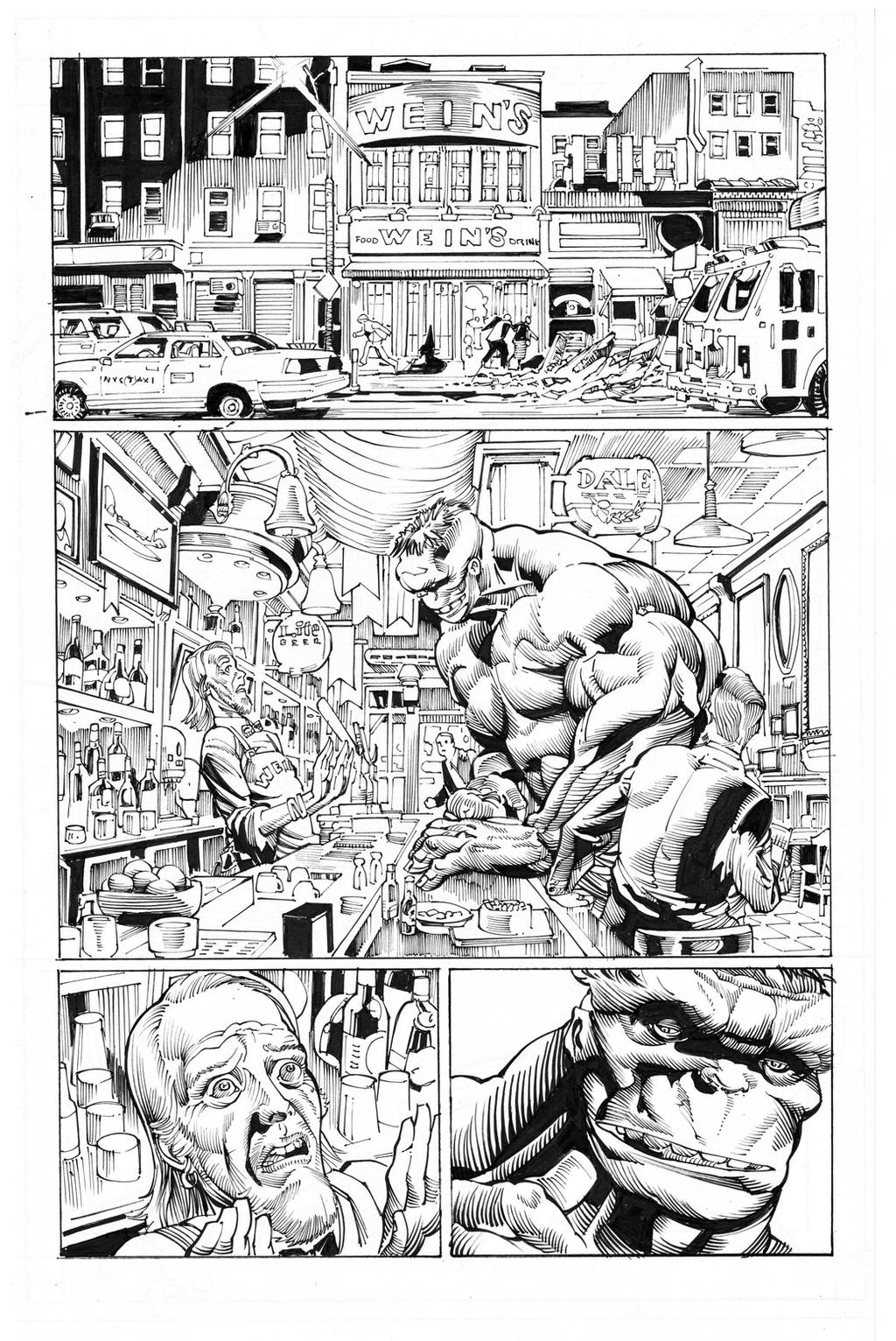 Hulk In Bar By Bennett inks Curiel