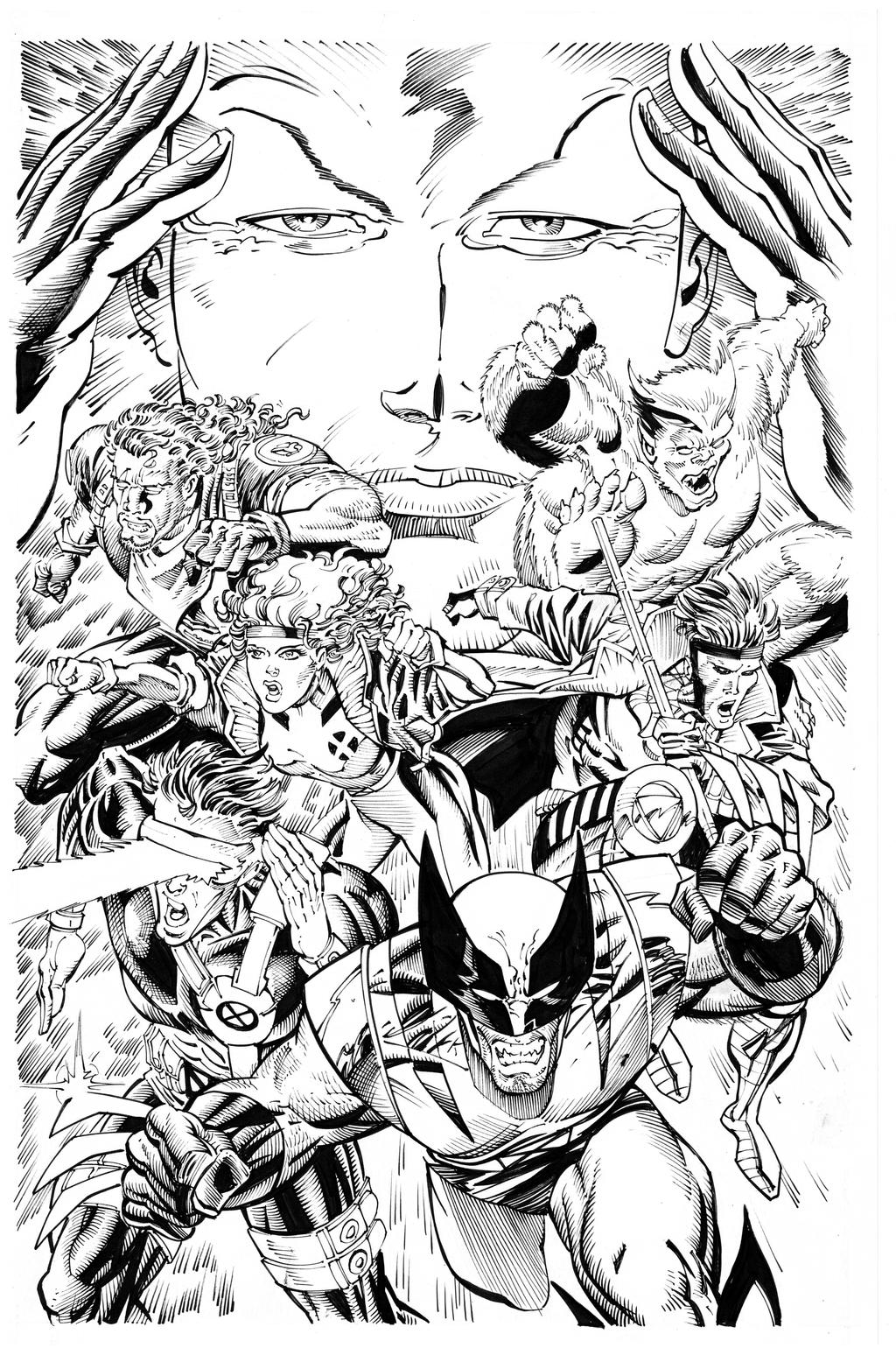 X-men By Mike Zeck, inks by Curiel