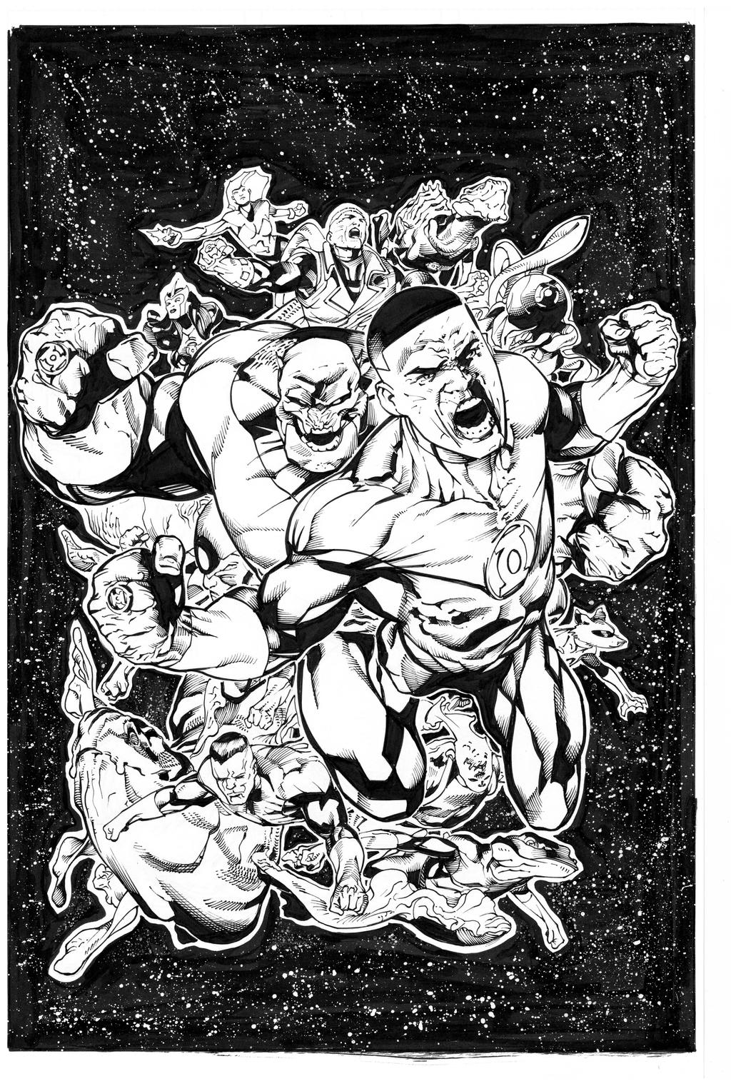 Green Lantern By Rafa Sandoval inks by Curiel