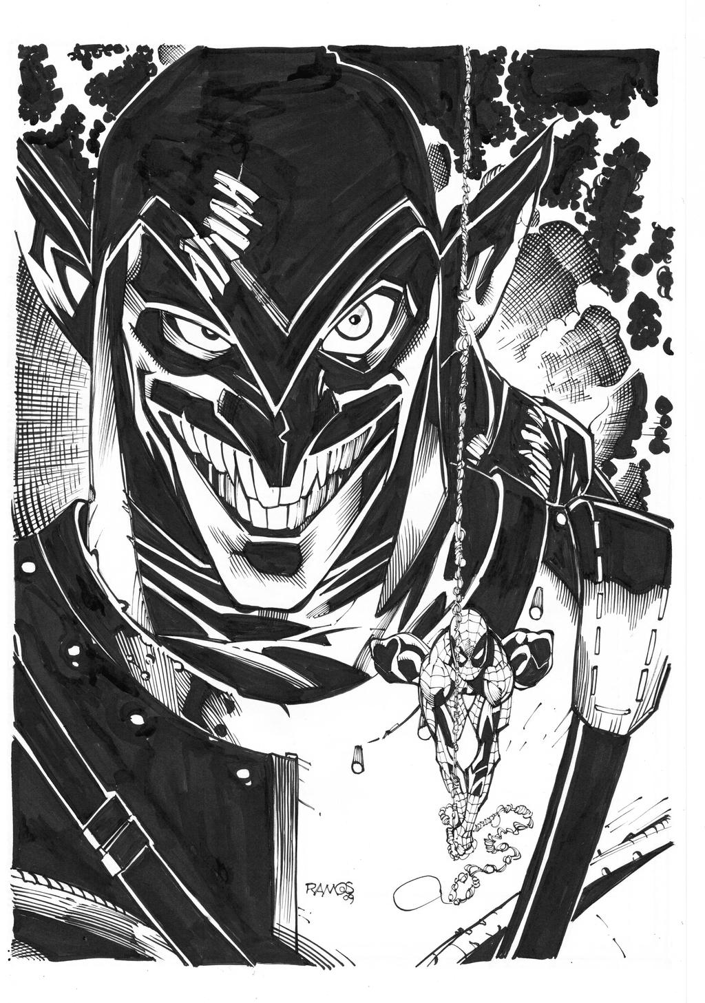 Green Goblin by Humberto Ramos, inks by Curiel