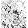 Teen Titans By Eduardo Pansica, inks by Curiel