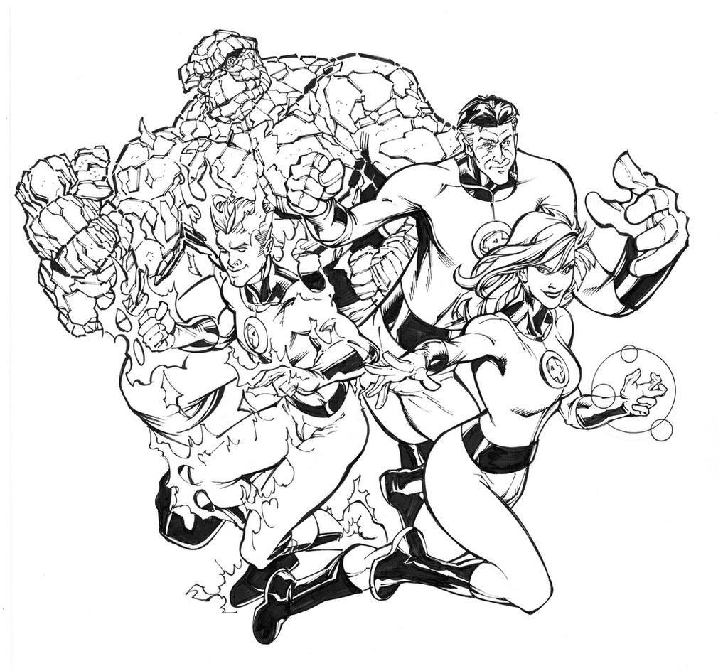Fantastic Four By Terry Dodson, inks by Curiel
