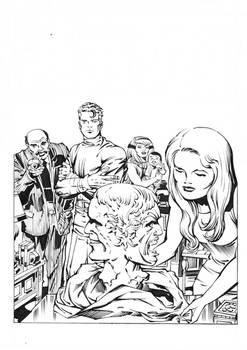 The Fantastic Four by Jack Kirby, inks by Curiel.