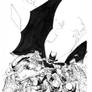 Batman By Greg Capullo, inks by Curiel