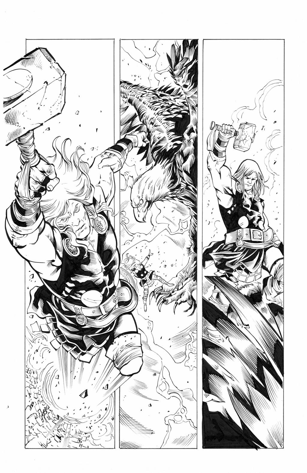Thor By Sergio Davila inks by Curiel