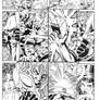 Jla Vs Avengers By Perez, inks by Curiel