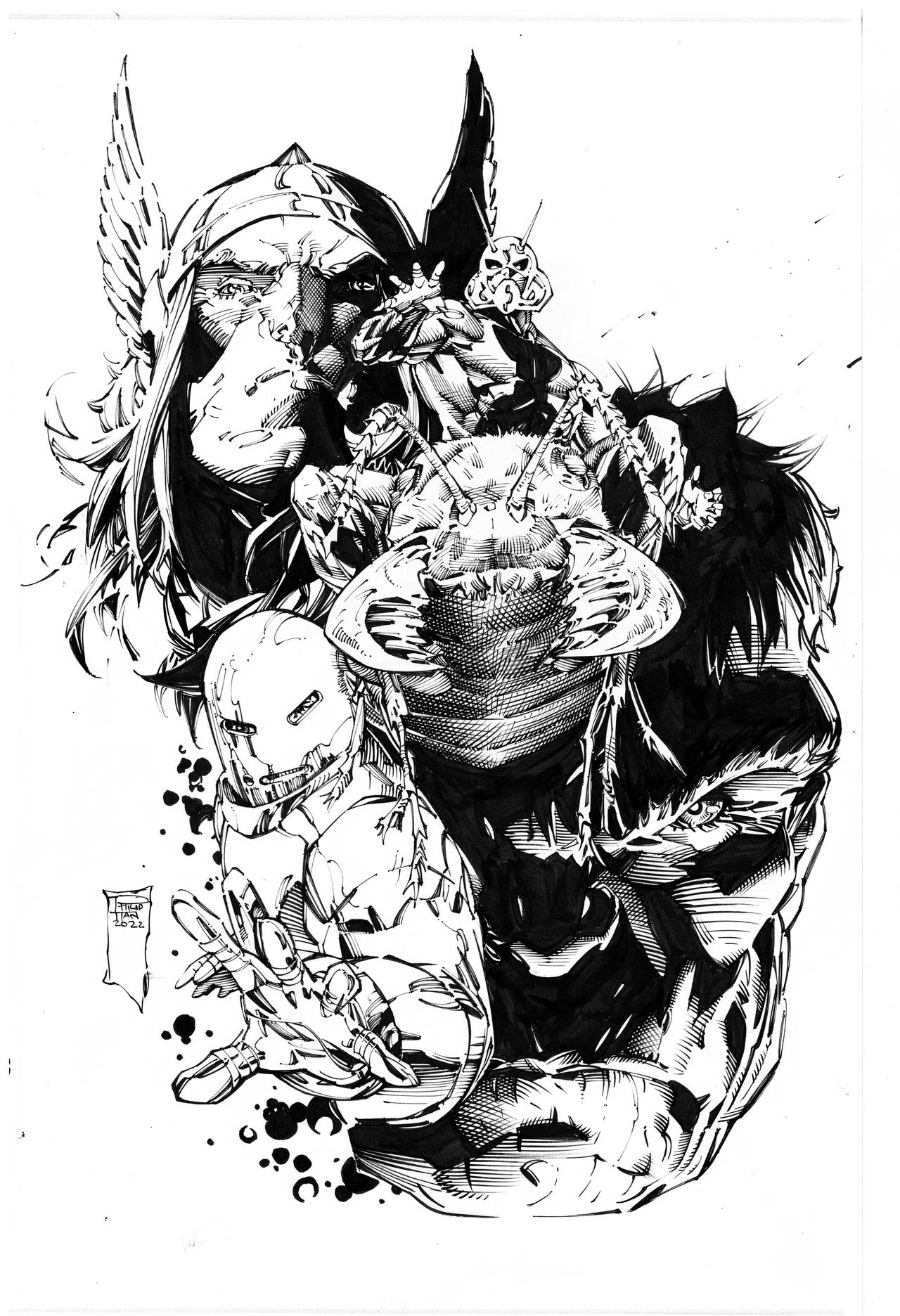 Avengers By Phillip Tan inks Curiel